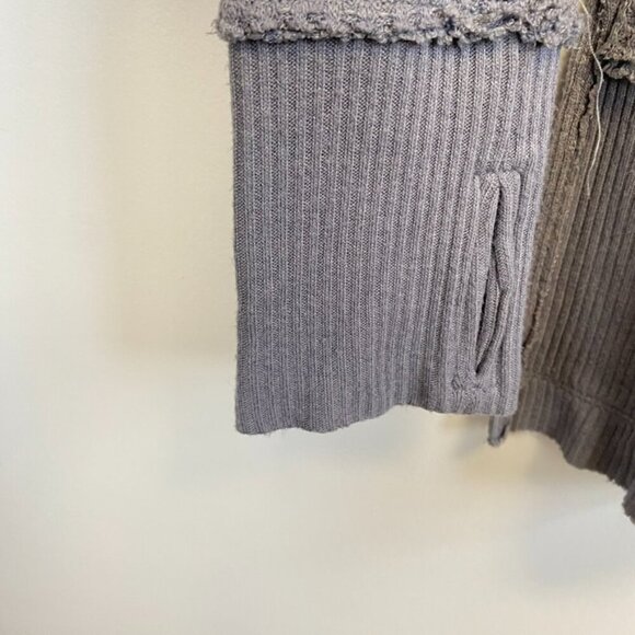 Free People Gray Thermal Waffle Knit Oversized Tunic - Picture 8 of 13